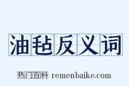 油毡反义词是什么意思的图片